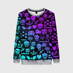 Женский свитшот UNDERTALE NEON PATTERN УЗОР