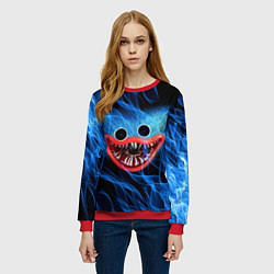 Свитшот женский POPPY PLAYTIME ХАГИ ВАГИ В ОГНЕ, цвет: 3D-красный — фото 2