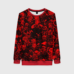 Женский свитшот DOTA 2 HEROES RED PATTERN ДОТА 2