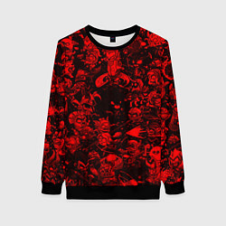 Женский свитшот DOTA 2 HEROES RED PATTERN ДОТА 2