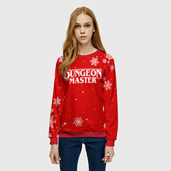 Свитшот женский ГАЧИМУЧИ DUNGEON MASTER НОВОГОДНИЙ, цвет: 3D-красный — фото 2