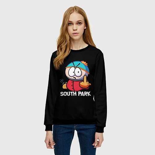 Женский свитшот Южный парк Эрик South Park / 3D-Черный – фото 3