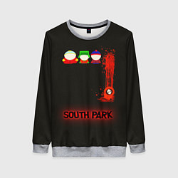 Свитшот женский Южный парк главные персонажи South Park, цвет: 3D-меланж
