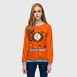 Свитшот женский South Park - Южный парк Кенни, цвет: 3D-меланж — фото 2