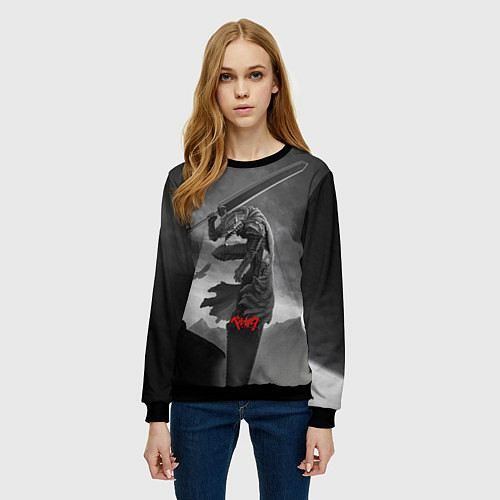 Женский свитшот BERSERK РИСУНОК / 3D-Черный – фото 3