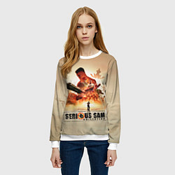 Свитшот женский Серьёзные Сэмы, цвет: 3D-белый — фото 2