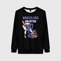 Свитшот женский BRAZILIAN JIU JITSU - BJJ, цвет: 3D-черный