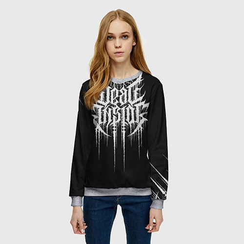 Женский свитшот DEAD INSIDE, Сороконожка / 3D-Меланж – фото 3