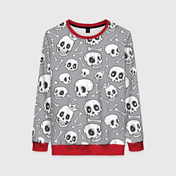 Свитшот женский Skulls & bones, цвет: 3D-красный
