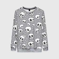 Свитшот женский Skulls & bones, цвет: 3D-меланж