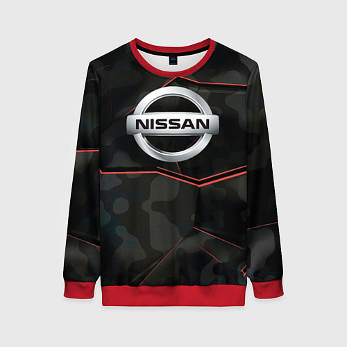Женский свитшот Nissan xtrail / 3D-Красный – фото 1