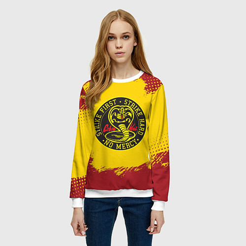 Женский свитшот Cobra Kai Big Logo / 3D-Белый – фото 3