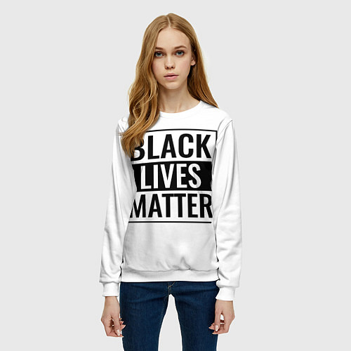 Женский свитшот Black Lives Matters / 3D-Белый – фото 3