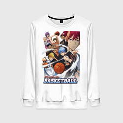 Свитшот женский Kurokos Basketball 1, цвет: 3D-белый