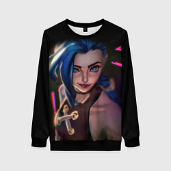 Свитшот женский Jinx - Джинкс Паудер, цвет: 3D-черный