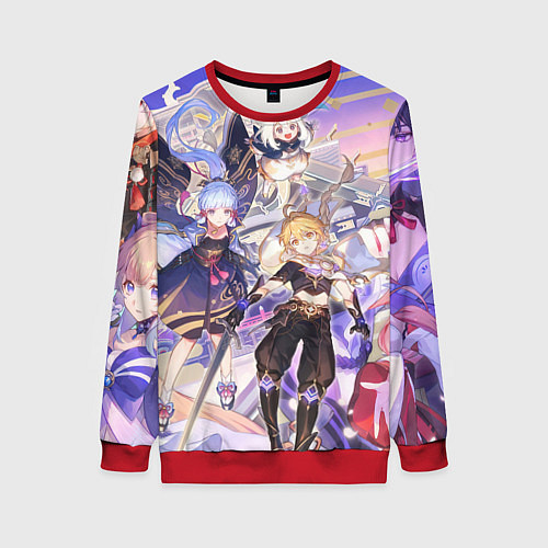 Женский свитшот Genshin Impact - Арка Инадзумы / 3D-Красный – фото 1