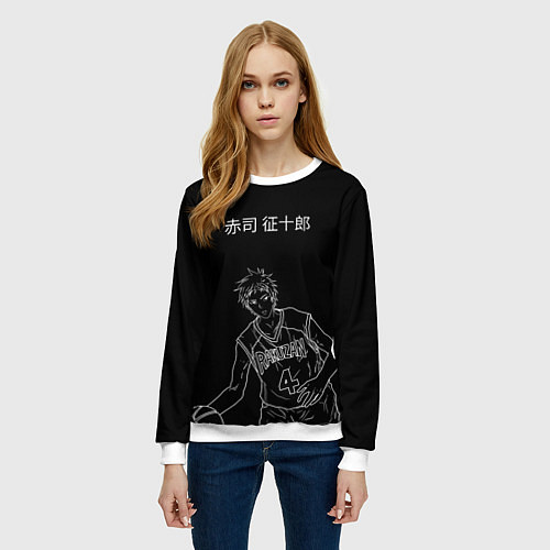 Женский свитшот АКАШИ СЕЙДЖУРО / 3D-Белый – фото 3