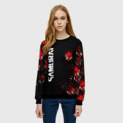 Свитшот женский КИБЕРПАНК 2077 SAMURAI CYBERPUNK 2077, цвет: 3D-черный — фото 2