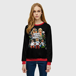 Свитшот женский Mario x GTA, цвет: 3D-красный — фото 2