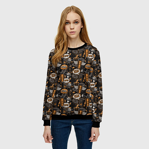 Женский свитшот Lets Go Champ / 3D-Черный – фото 3