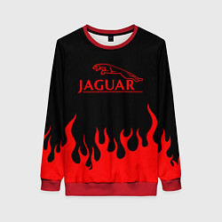 Свитшот женский Jaguar, Ягуар огонь, цвет: 3D-красный
