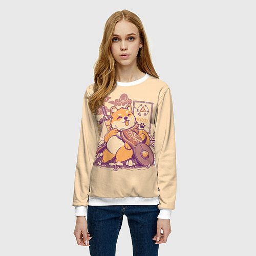 Женский свитшот Стиба Ину Линк / 3D-Белый – фото 3