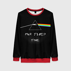 Свитшот женский PINK FLOYD TIME ПИНК ФЛОЙД ЛОГОТИП, цвет: 3D-красный