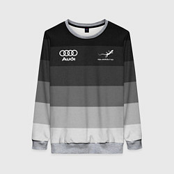 Свитшот женский Audi, Ауди Серый градиент, цвет: 3D-меланж