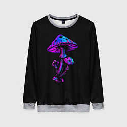 Свитшот женский Неоновый гриб, цвет: 3D-меланж