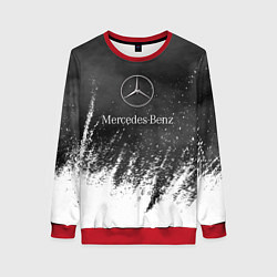 Свитшот женский Mercedes-Benz: Облако с Брызгами, цвет: 3D-красный
