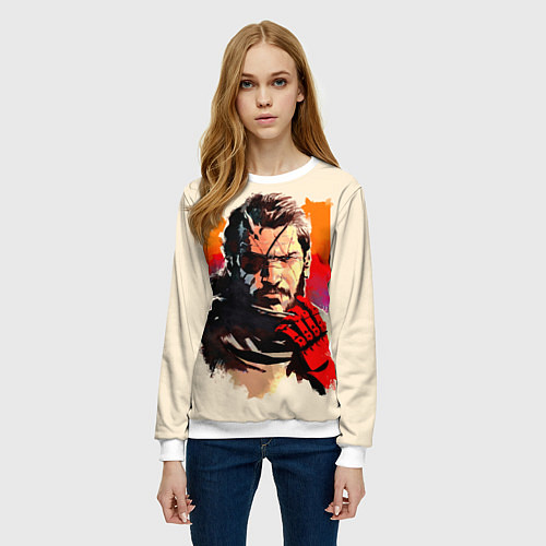 Женский свитшот Босс с повязкой / 3D-Белый – фото 3