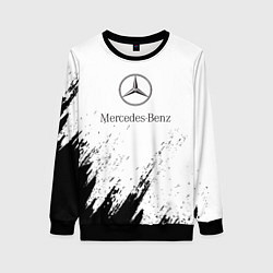 Свитшот женский Mercedes-Benz - White texture, цвет: 3D-черный