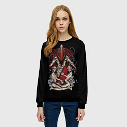 Свитшот женский Пирамидоголовый и медсестрички, цвет: 3D-черный — фото 2