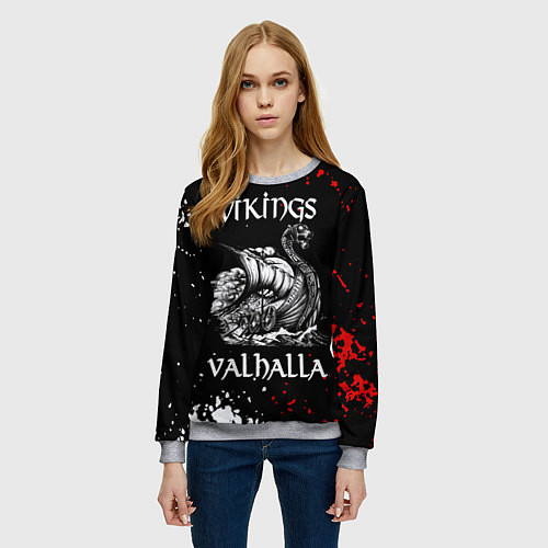 Женский свитшот Викинги: Вальхалла Vikings: Valhalla / 3D-Меланж – фото 3