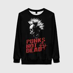 Свитшот женский Punks Not Dead, цвет: 3D-черный