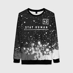 Свитшот женский DYING LIGHT 2 - Брызги, цвет: 3D-черный