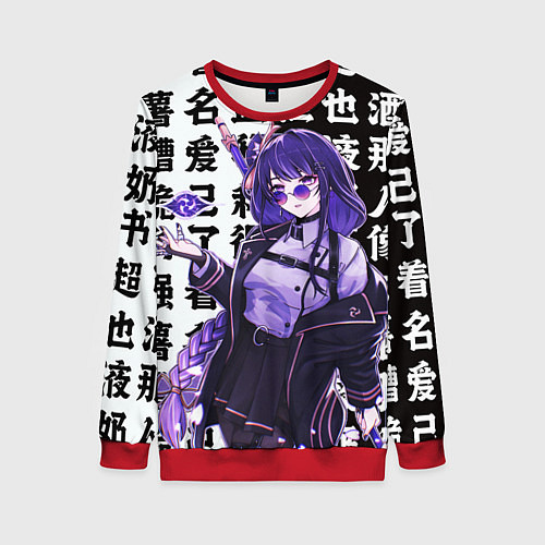 Женский свитшот Genshin Impact: Сегун Райдэн / 3D-Красный – фото 1