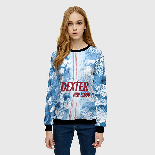 Женский свитшот Декстер: новый сезон - новая кровь / 3D-Черный – фото 3