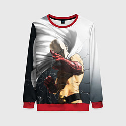 Свитшот женский One Punch Man - Сайтама, цвет: 3D-красный