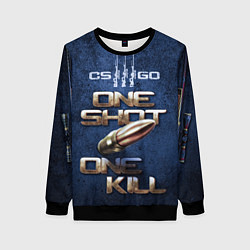 Свитшот женский One Shot One Kill CS GO, цвет: 3D-черный