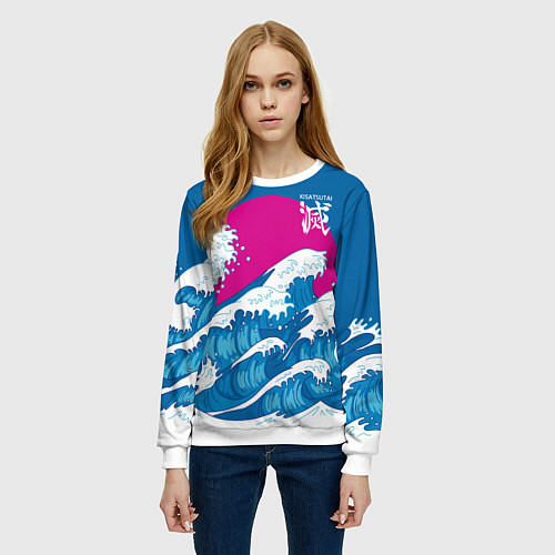 Женский свитшот Kisatsutai - корпус бойни демонов / 3D-Белый – фото 3