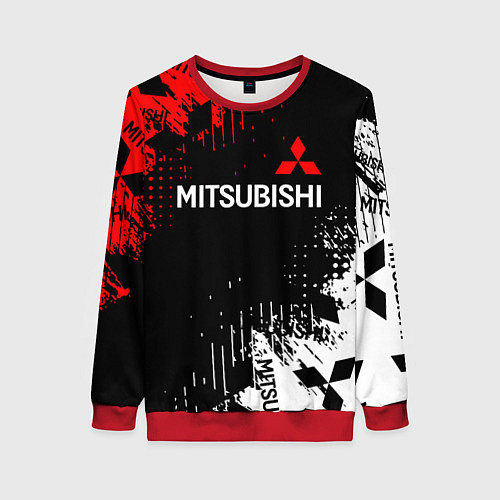 Женский свитшот Mitsubishi Sport Pattern / 3D-Красный – фото 1