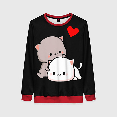 Женский свитшот Котическая любовь Kitty Love / 3D-Красный – фото 1