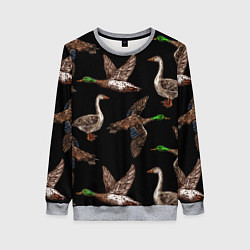Женский свитшот Утки паттерн