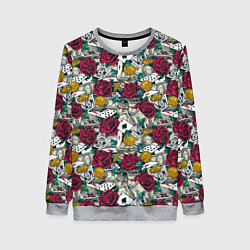 Свитшот женский Счастливчик Lucky, цвет: 3D-меланж