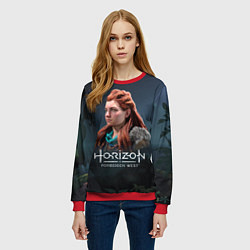 Свитшот женский Элой Aloy Horizon Forbidden West, цвет: 3D-красный — фото 2
