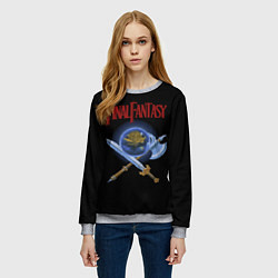 Свитшот женский Old game Final Fantsy, цвет: 3D-меланж — фото 2