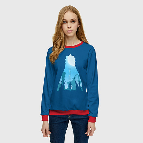 Женский свитшот Воинственная сестра-одиночка Розария / 3D-Красный – фото 3