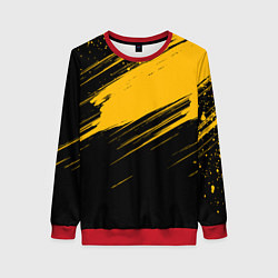 Женский свитшот Black and yellow grunge