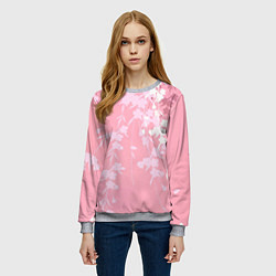 Свитшот женский Цветущая ива, цвет: 3D-меланж — фото 2